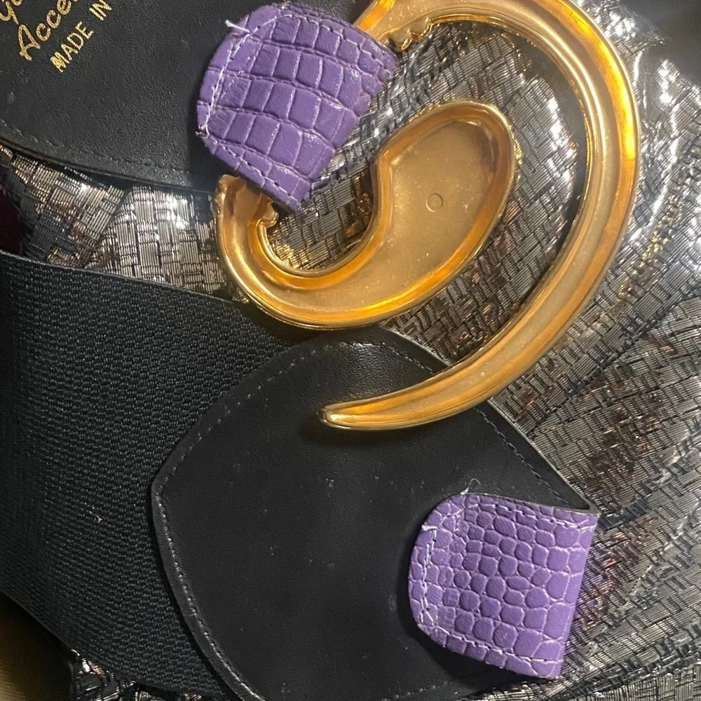 Gary Gail Belt Vintage Purple and Gold